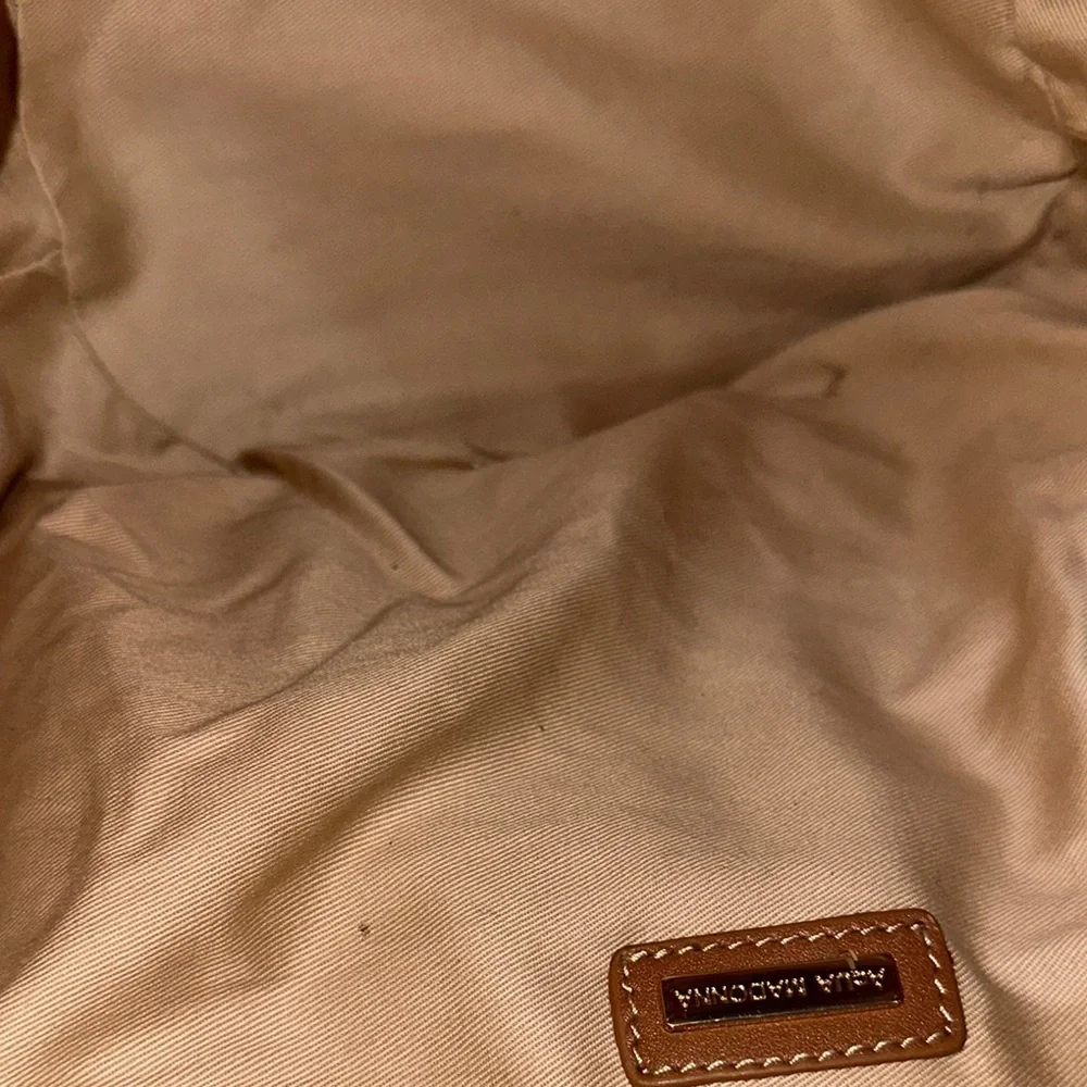 Aqua Madonna Tan and Cream Hobo Bag